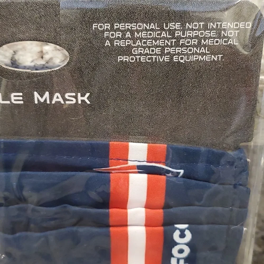 NFL Facemask Youth Size New England Patriots one set of 2 masks